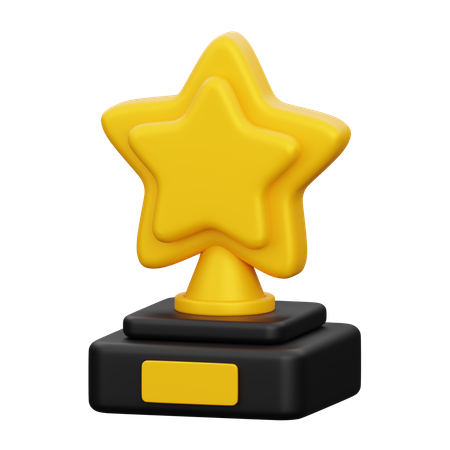 Troféu estrela  3D Icon