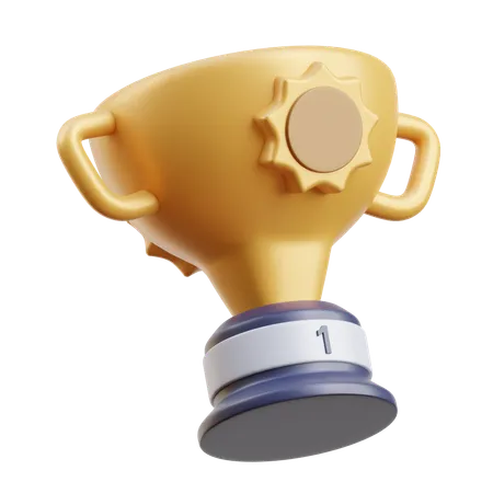 Troféu estrela  3D Icon