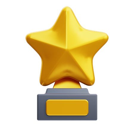 Troféu estrela  3D Icon