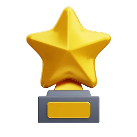 Troféu estrela  3D Icon