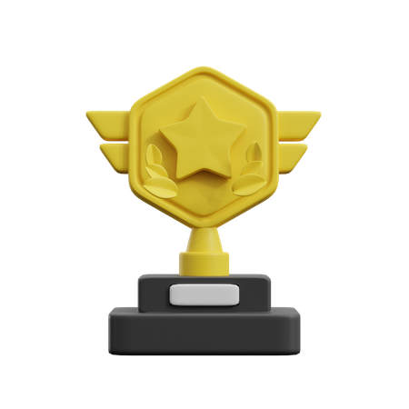 Troféu estrela  3D Icon