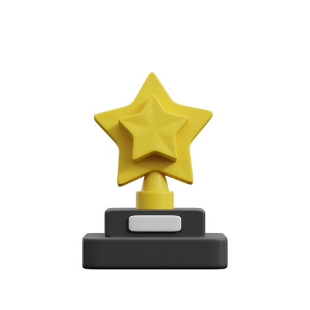 Troféu estrela  3D Icon