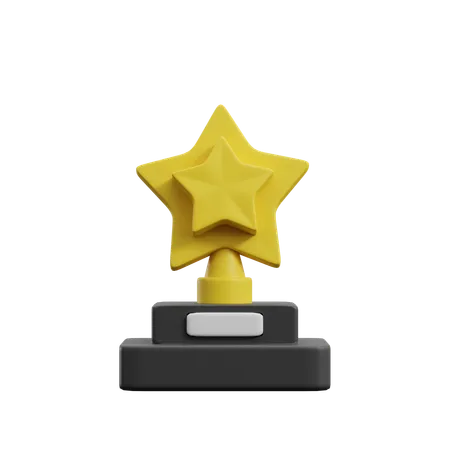 Troféu estrela  3D Icon