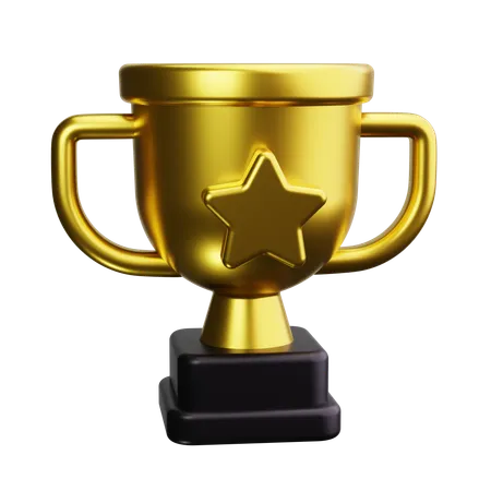 Troféu estrela  3D Icon