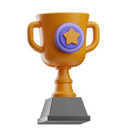 Troféu estrela  3D Icon