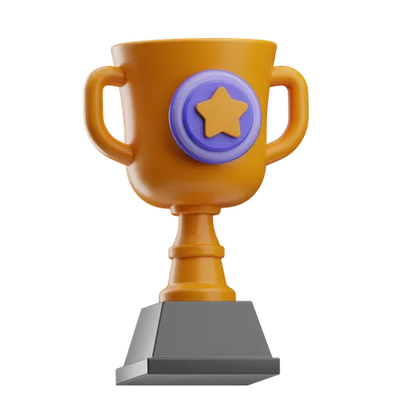 Troféu estrela  3D Icon