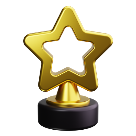 Troféu estrela  3D Icon