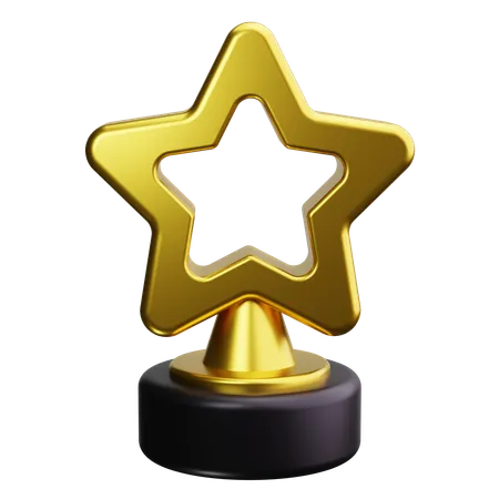 Troféu estrela  3D Icon