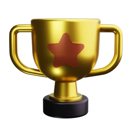 Troféu estrela  3D Icon