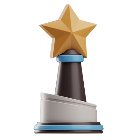 Troféu estrela  3D Icon