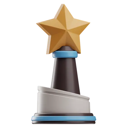 Troféu estrela  3D Icon