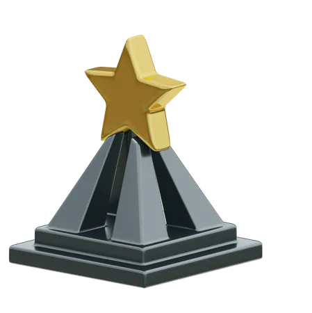 Troféu estrela  3D Illustration