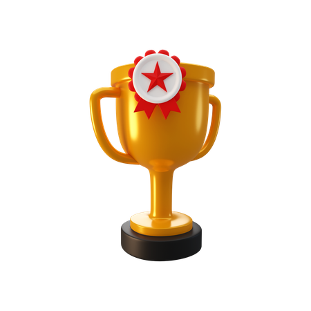 Troféu estrela  3D Illustration