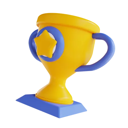 Troféu estrela  3D Icon