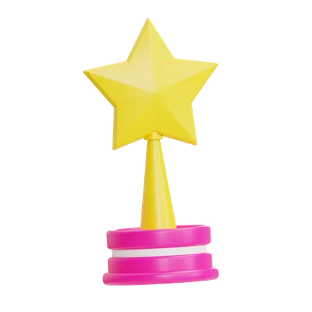 Troféu estrela  3D Icon