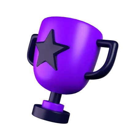 Troféu estrela  3D Icon