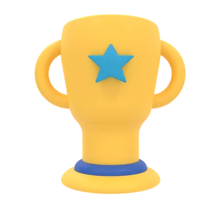 Troféu estrela  3D Icon