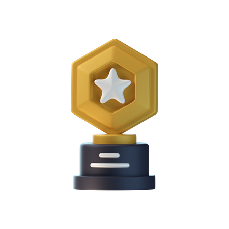 Troféu estrela  3D Icon