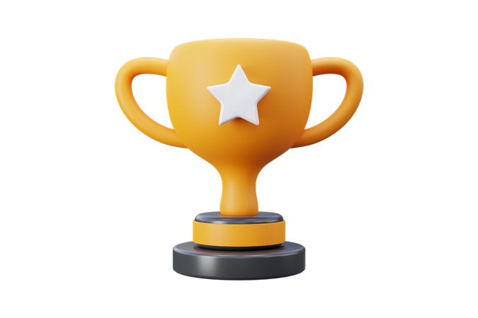 Troféu estrela  3D Icon