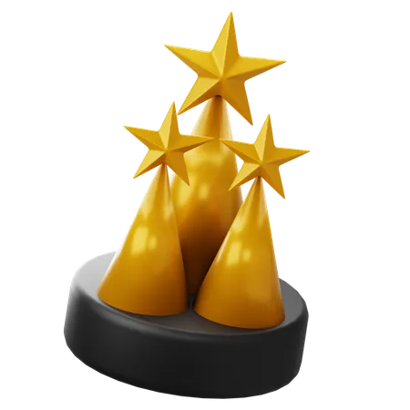 Troféu estrela  3D Icon