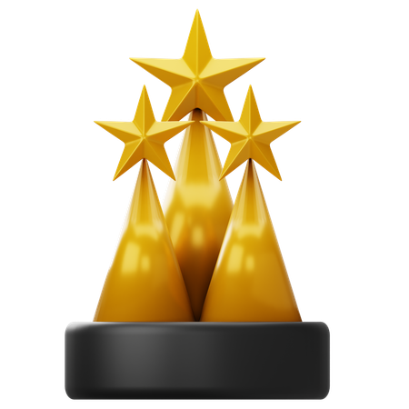 Troféu estrela  3D Icon