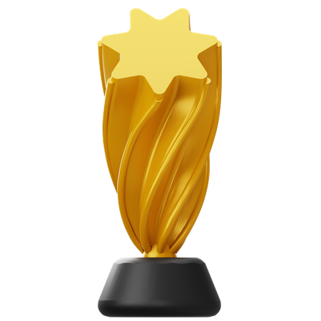 Troféu estrela  3D Icon