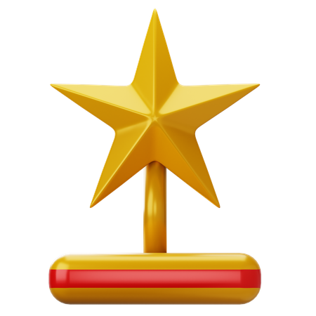 Troféu estrela  3D Icon