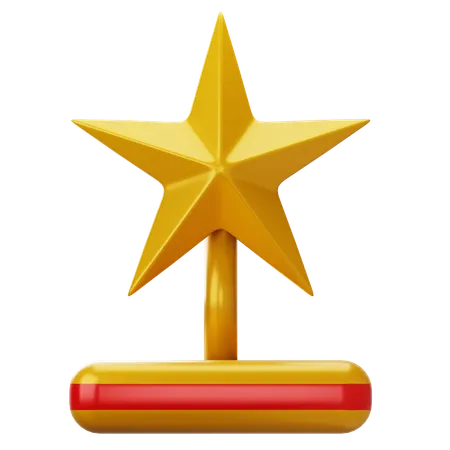 Troféu estrela  3D Icon