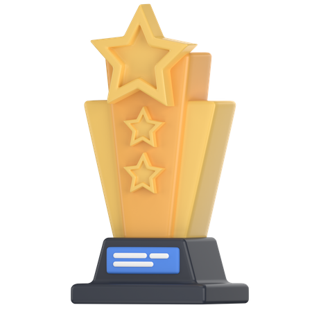 Troféu estrela  3D Icon