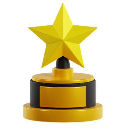 Troféu estrela  3D Icon