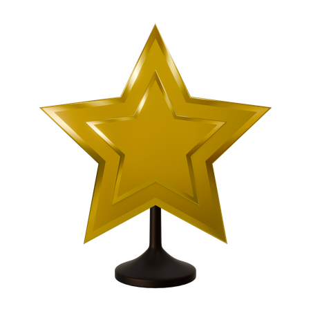 Troféu estrela ouro  3D Icon