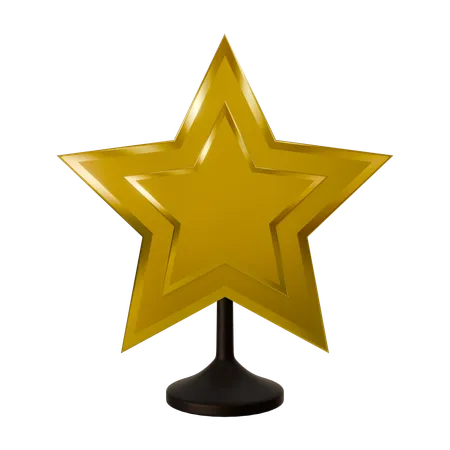 Troféu estrela ouro  3D Icon