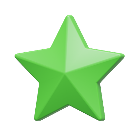 Estrela verde  3D Icon