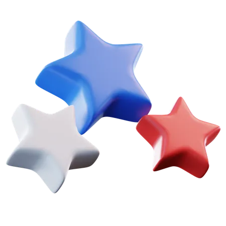 Estrelas americanas  3D Icon