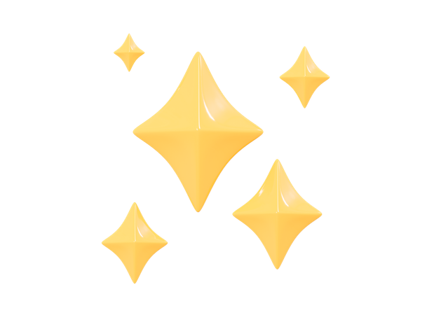 Estrelas brilhantes  3D Icon