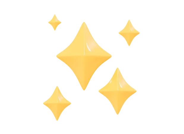Estrelas brilhantes  3D Icon