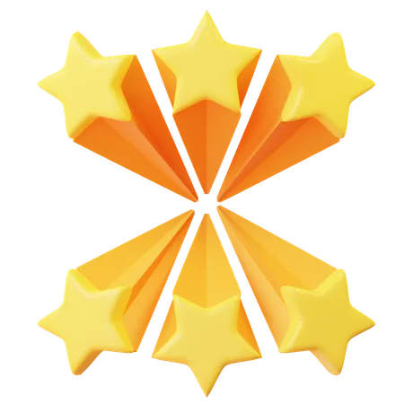 Estrelas brilhantes  3D Icon