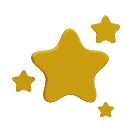 Estrelas cinco cantos  3D Icon