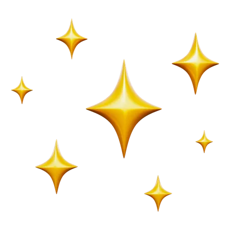 Estrelas cintilantes  3D Icon