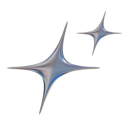 Forma abstrata de estrelas  3D Icon