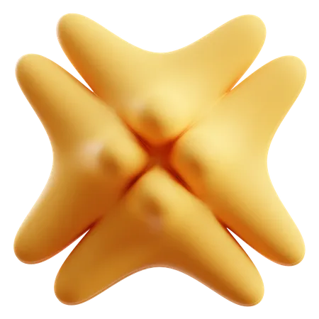 Forma abstrata de estrelas  3D Icon