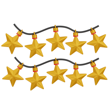 Enfeites de estrelas  3D Icon