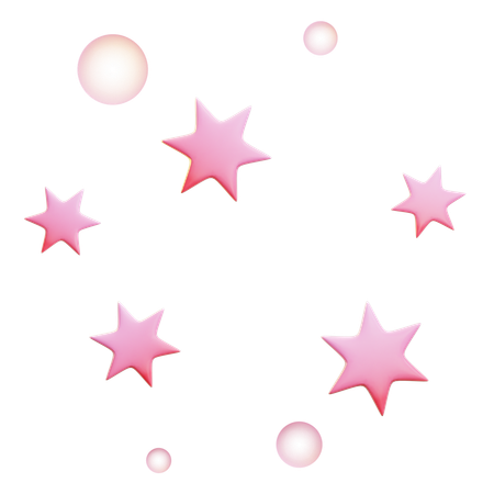 Estrelas rosa  3D Icon