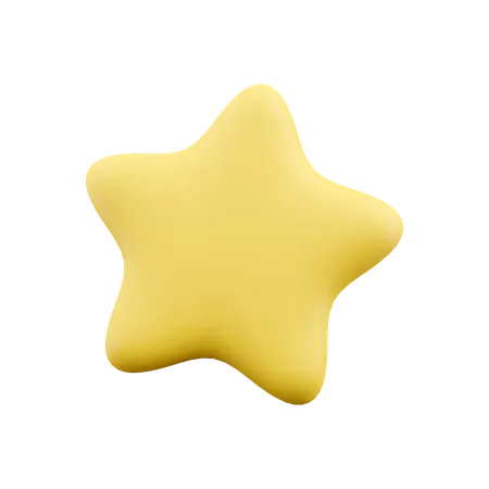 Estrella De Renderizado 3 D Estrella De La Suerte De Renderizado 3 D 3 D Render Estrella De Oro Sobre Fondo Blanco 3D Icon