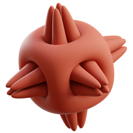 Forma abstracta de bola de estrella  3D Icon