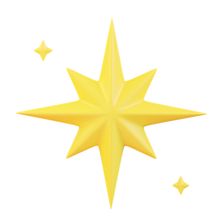 Estrella chispeante  3D Icon