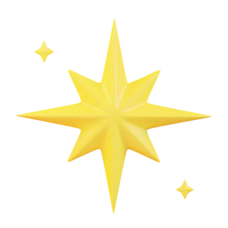 Estrella chispeante  3D Icon