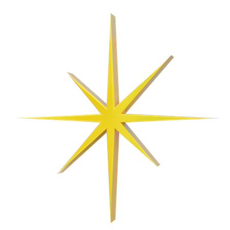 Estrella chispeante  3D Icon