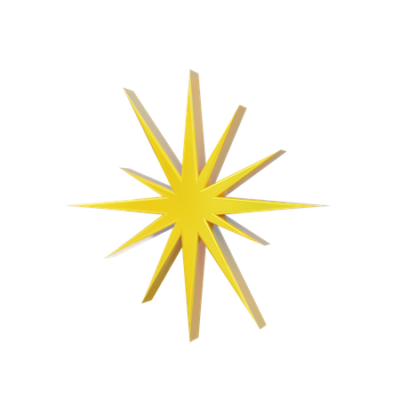 Estrella chispeante  3D Icon