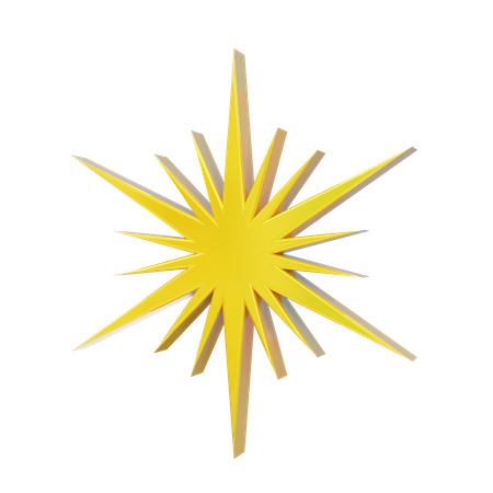 Estrella chispeante  3D Icon